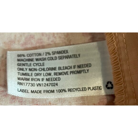 Wild Fable Womens Size 4 Orange Floral Chino Button Front Skirt - Picture 10 of 11